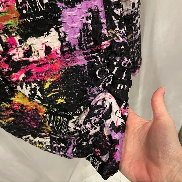 Y2K thick mesh grafitti hoodie top NYC - Picture 5 of 7